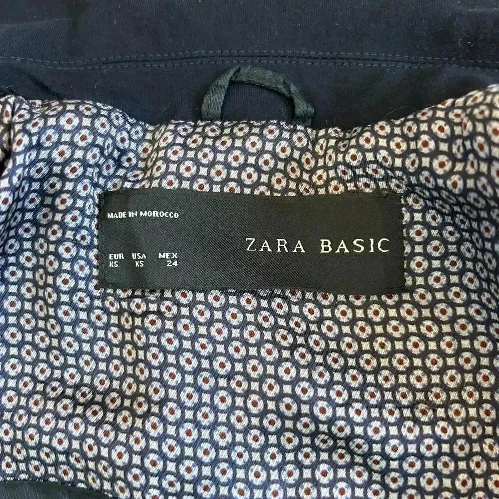 Zara Basic Navy Single Breasted One Button Blazer… - image 5